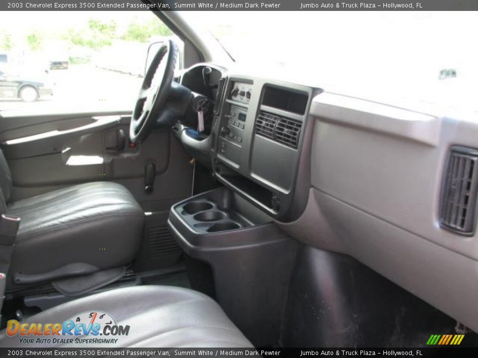 2003 Chevrolet Express 3500 Extended Passenger Van Summit White / Medium Dark Pewter Photo #13