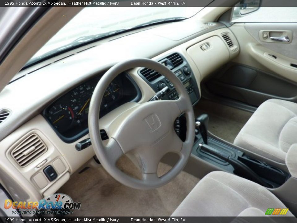 Ivory Interior 1999 Honda Accord Lx V6 Sedan Photo 12