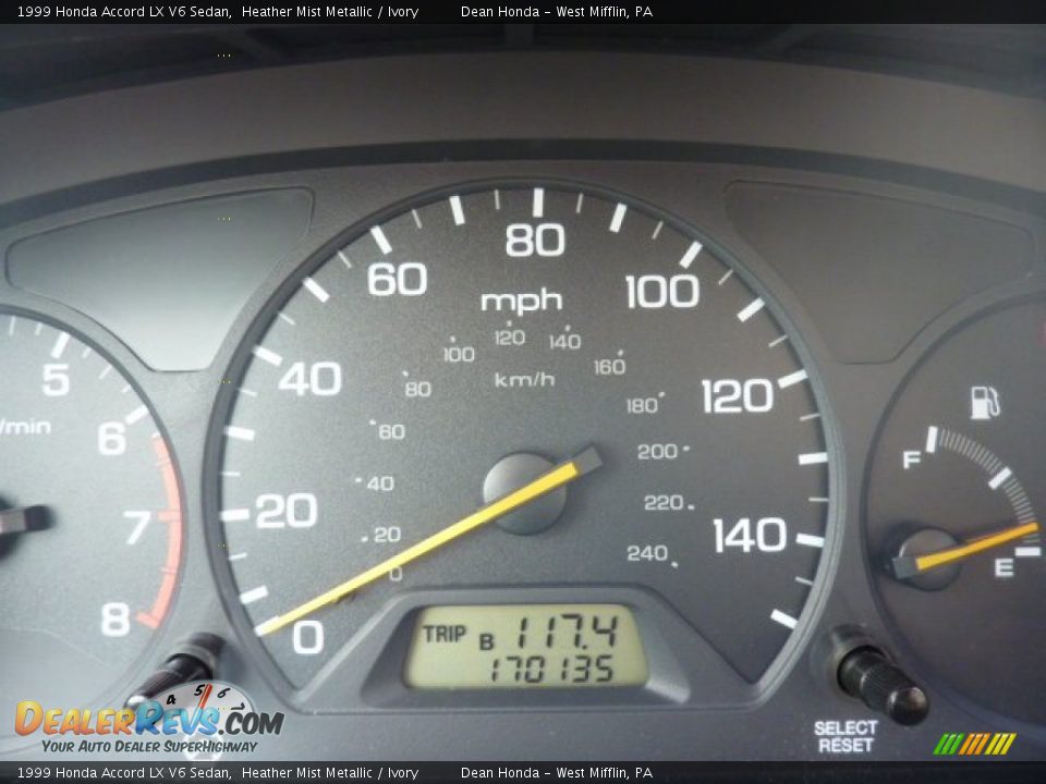 1999 Honda Accord LX V6 Sedan Heather Mist Metallic / Ivory Photo #15