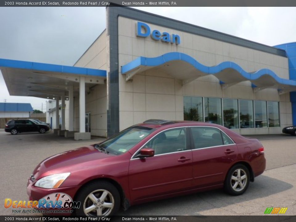 2003 Honda Accord EX Sedan Redondo Red Pearl / Gray Photo #1