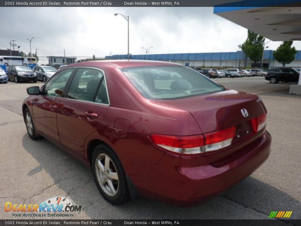 2003 Honda Accord EX Sedan Redondo Red Pearl / Gray Photo #3