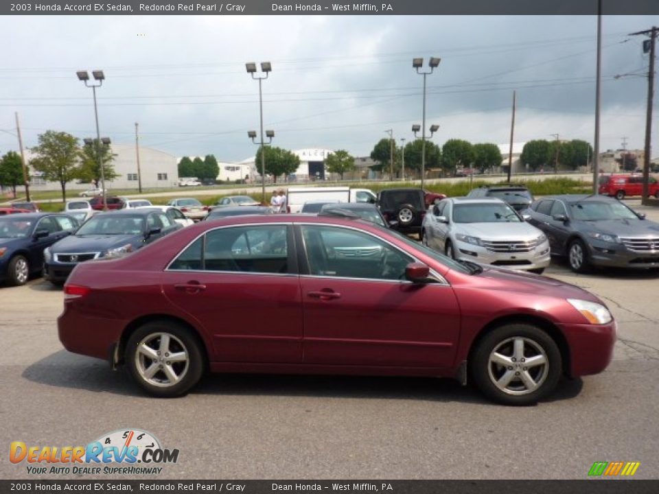2003 Honda Accord EX Sedan Redondo Red Pearl / Gray Photo #6