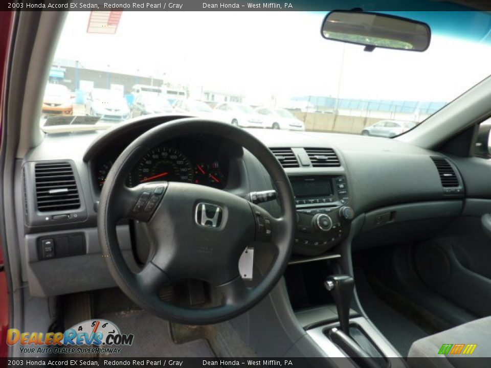 2003 Honda Accord EX Sedan Redondo Red Pearl / Gray Photo #9