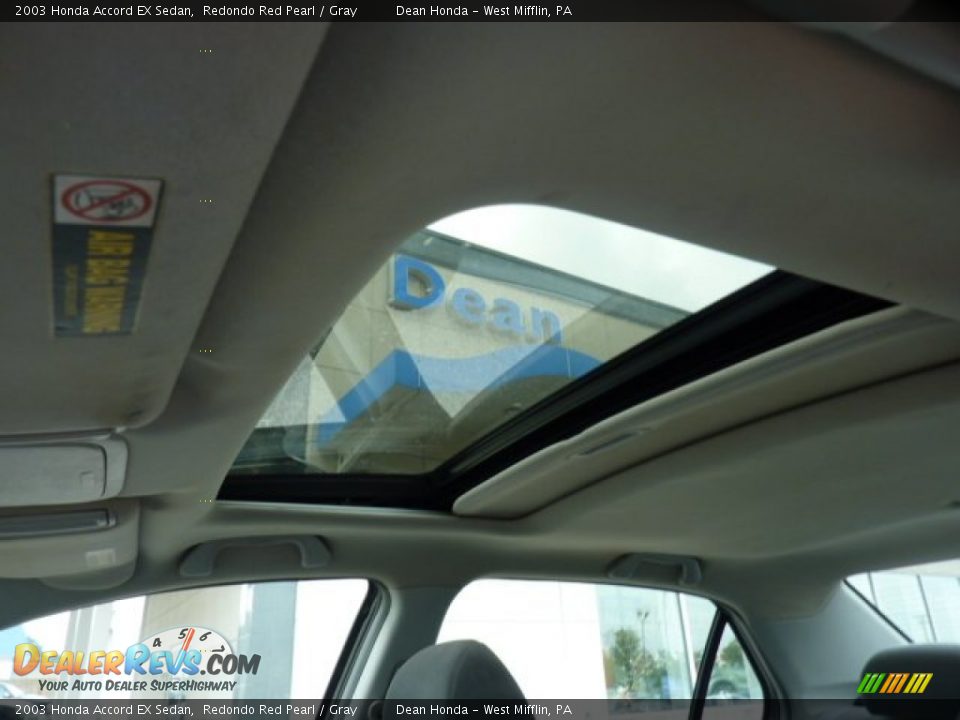 2003 Honda Accord EX Sedan Redondo Red Pearl / Gray Photo #11