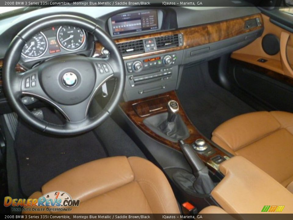 Saddle Brown Black Interior 2008 Bmw 3 Series 335i