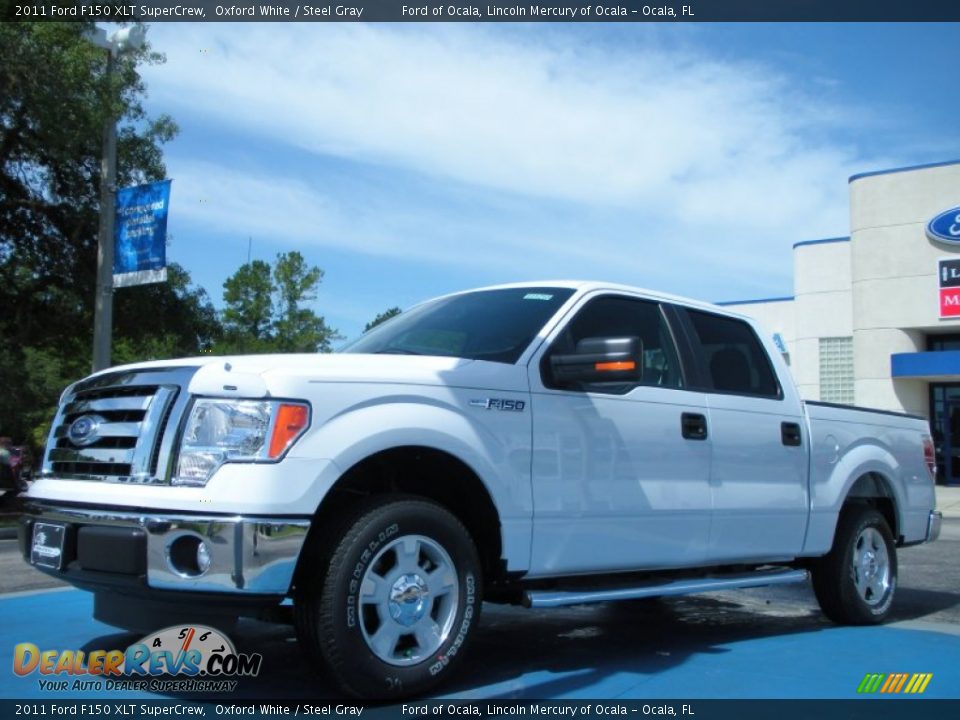 2011 Ford F150 XLT SuperCrew Oxford White / Steel Gray Photo #1