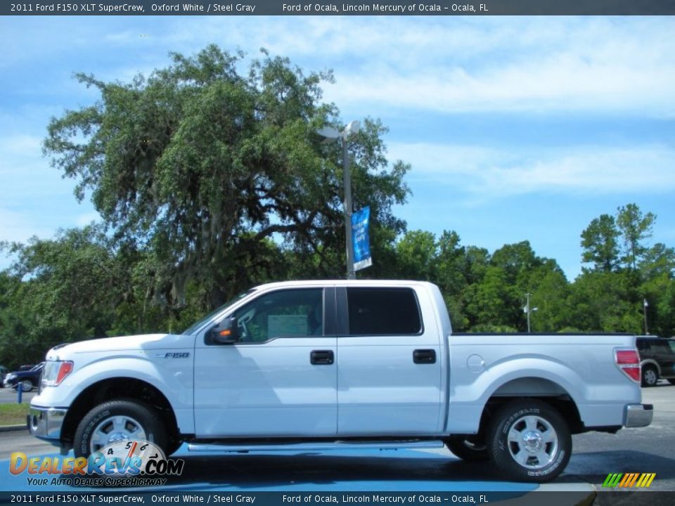 2011 Ford F150 XLT SuperCrew Oxford White / Steel Gray Photo #2