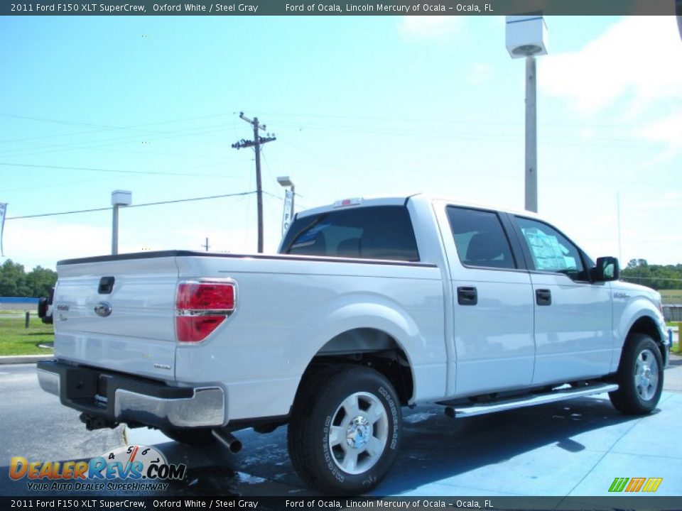 2011 Ford F150 XLT SuperCrew Oxford White / Steel Gray Photo #3