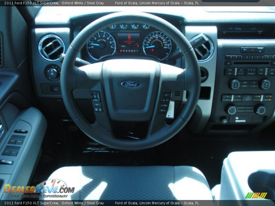 2011 Ford F150 XLT SuperCrew Oxford White / Steel Gray Photo #7