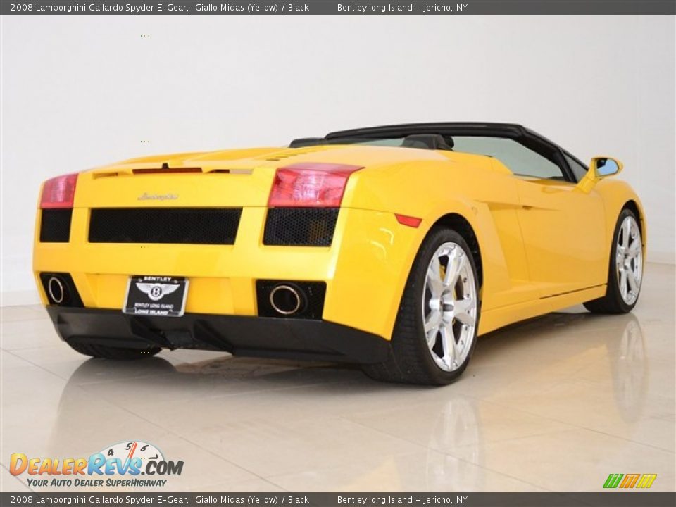 2008 Lamborghini Gallardo Spyder E-Gear Giallo Midas (Yellow) / Black Photo #7