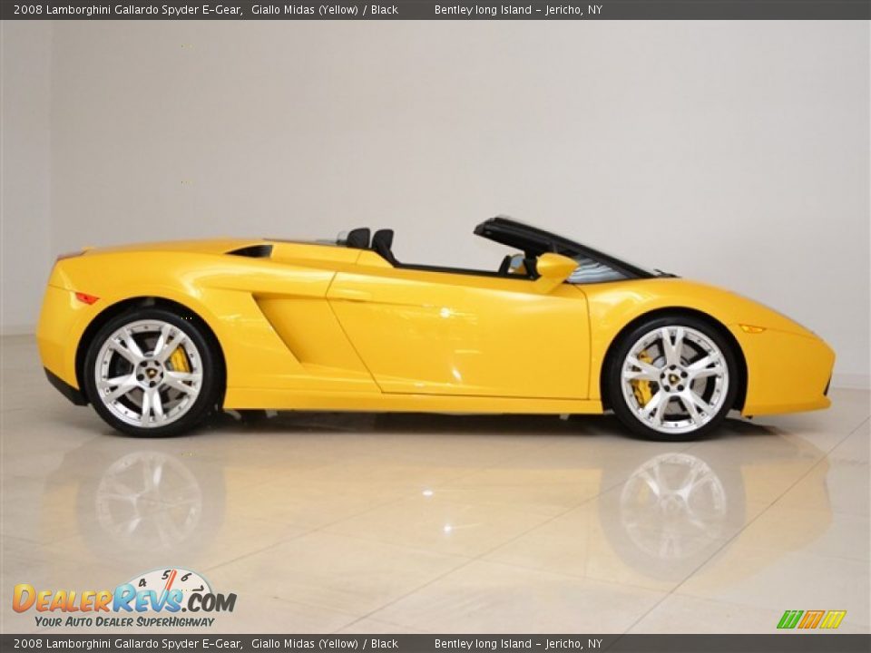 2008 Lamborghini Gallardo Spyder E-Gear Giallo Midas (Yellow) / Black Photo #8