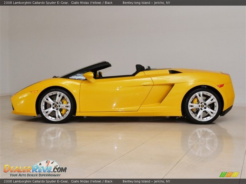 2008 Lamborghini Gallardo Spyder E-Gear Giallo Midas (Yellow) / Black Photo #9