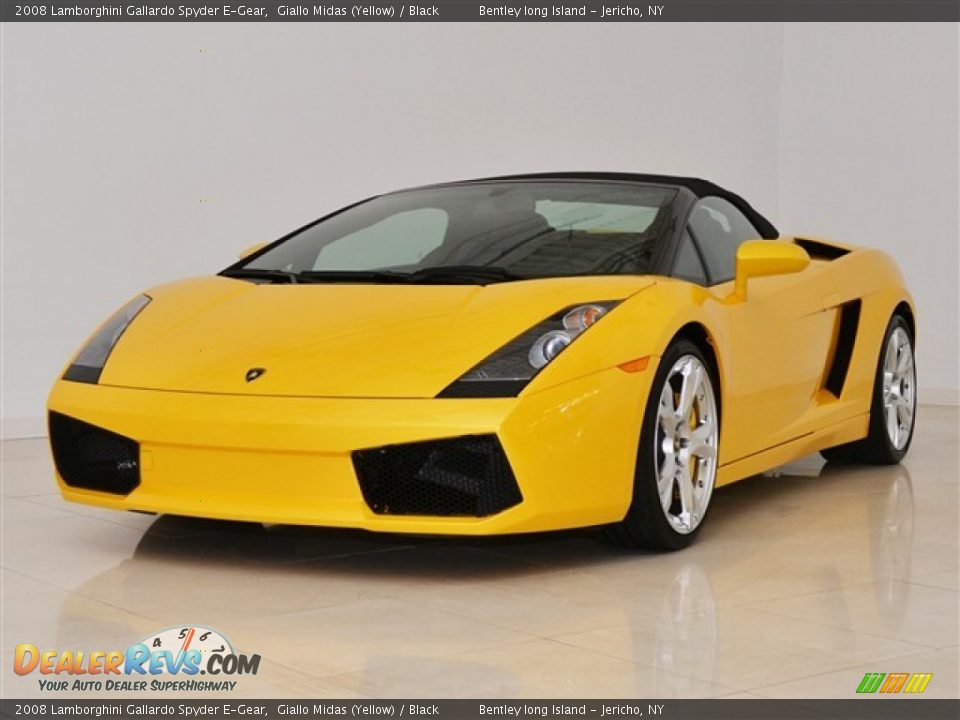 2008 Lamborghini Gallardo Spyder E-Gear Giallo Midas (Yellow) / Black Photo #10