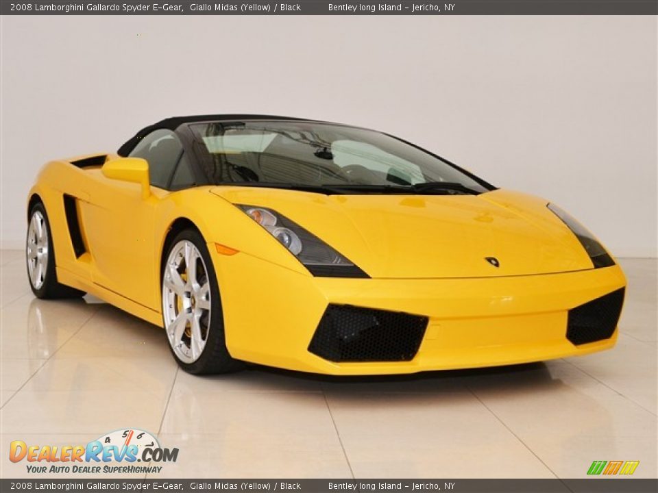 2008 Lamborghini Gallardo Spyder E-Gear Giallo Midas (Yellow) / Black Photo #12