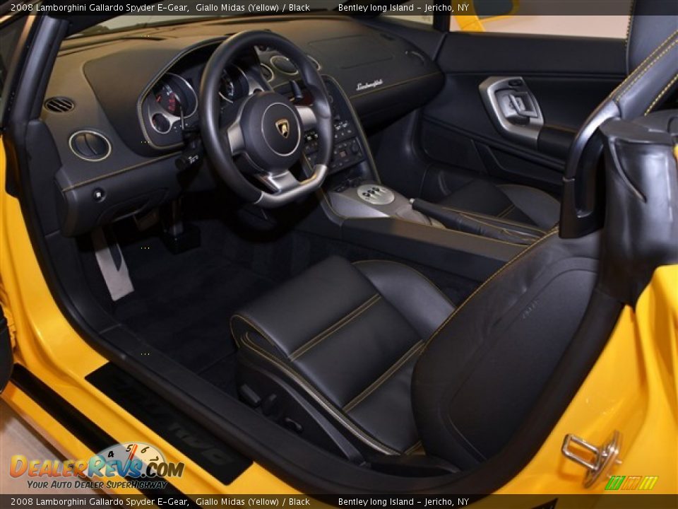 Black Interior - 2008 Lamborghini Gallardo Spyder E-Gear Photo #18