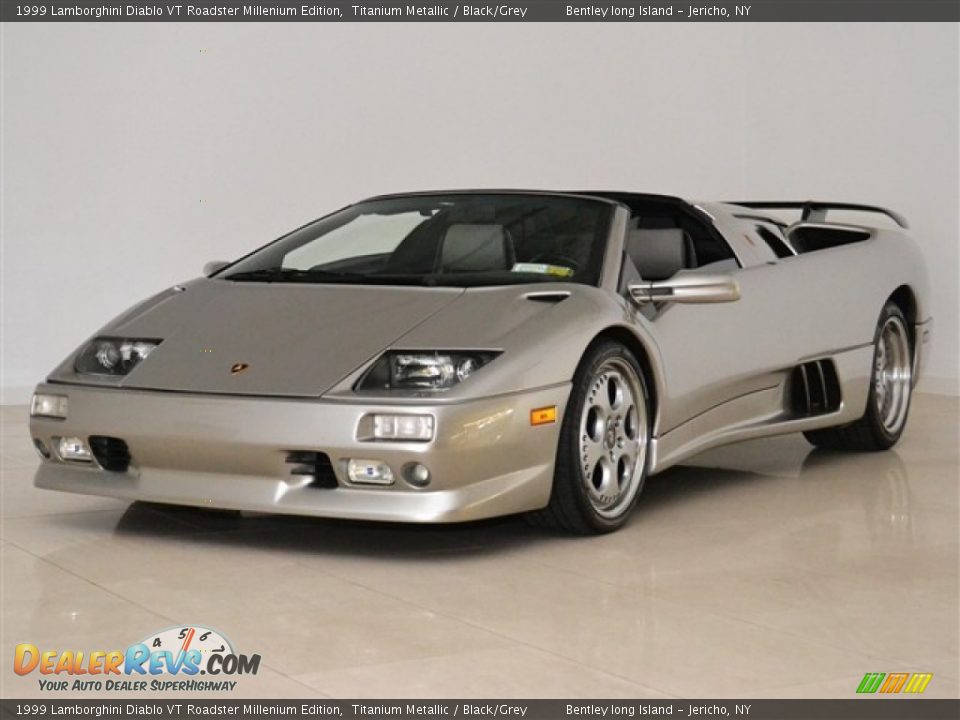1999 Lamborghini Diablo VT Roadster Millenium Edition Titanium Metallic / Black/Grey Photo #2