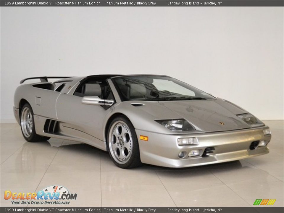 1999 Lamborghini Diablo VT Roadster Millenium Edition Titanium Metallic / Black/Grey Photo #4