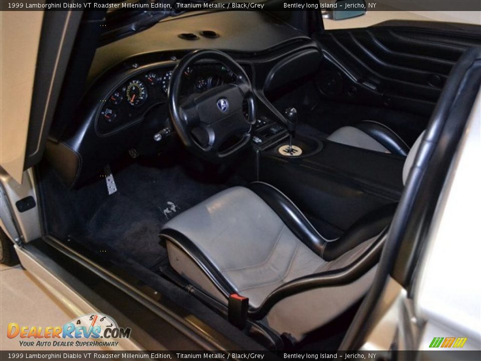 Black/Grey Interior - 1999 Lamborghini Diablo VT Roadster Millenium Edition Photo #14