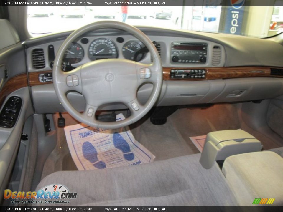 2003 Buick LeSabre Custom Black / Medium Gray Photo #12