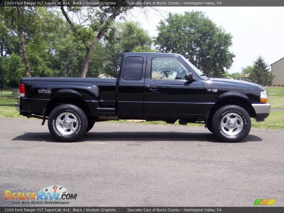 Black 2000 Ford Ranger XLT SuperCab 4x4 Photo #14