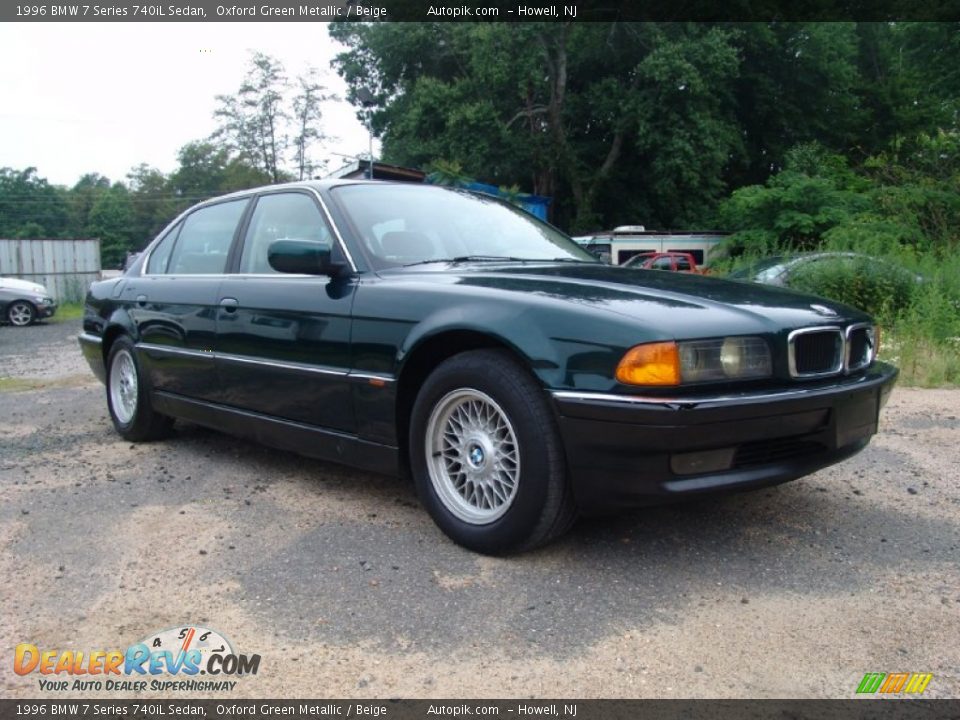 1996 BMW 7 Series 740iL Sedan Oxford Green Metallic / Beige Photo #3