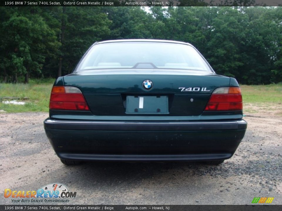 1996 BMW 7 Series 740iL Sedan Oxford Green Metallic / Beige Photo #6