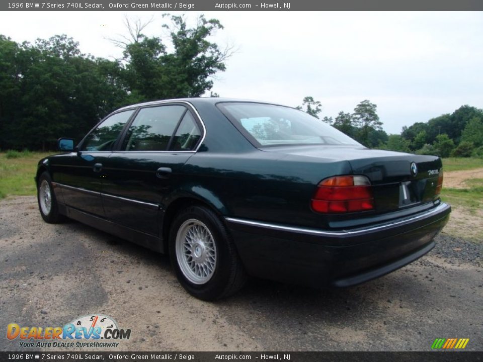 1996 BMW 7 Series 740iL Sedan Oxford Green Metallic / Beige Photo #7