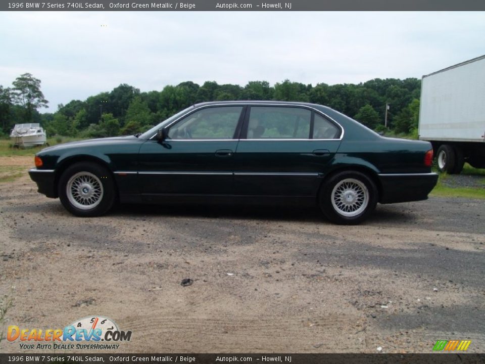 1996 BMW 7 Series 740iL Sedan Oxford Green Metallic / Beige Photo #8