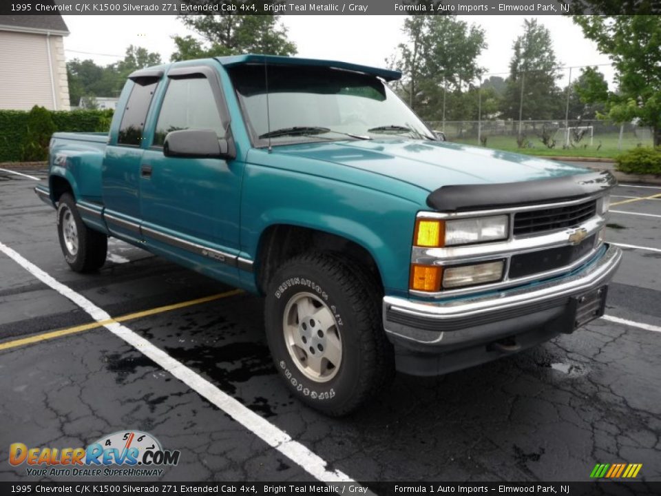 1995 Chevrolet C/K K1500 Silverado Z71 Extended Cab 4x4 Bright Teal Metallic / Gray Photo #1