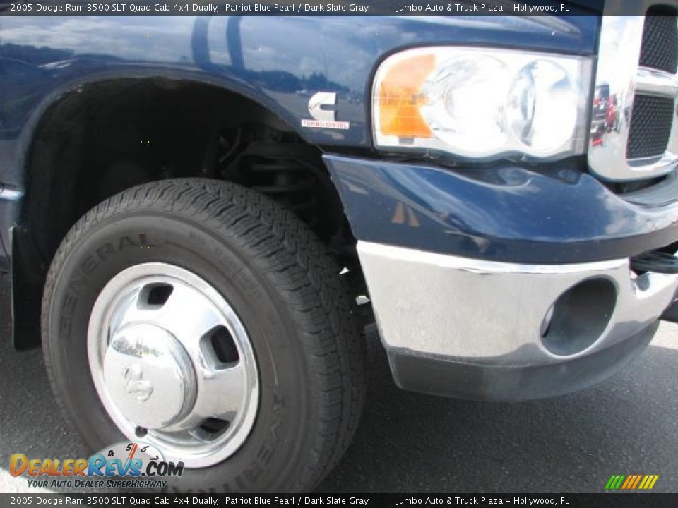 2005 Dodge Ram 3500 SLT Quad Cab 4x4 Dually Patriot Blue Pearl / Dark Slate Gray Photo #2