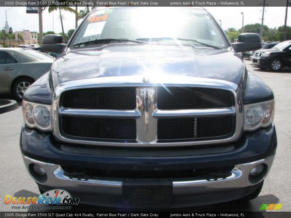 2005 Dodge Ram 3500 SLT Quad Cab 4x4 Dually Patriot Blue Pearl / Dark Slate Gray Photo #3