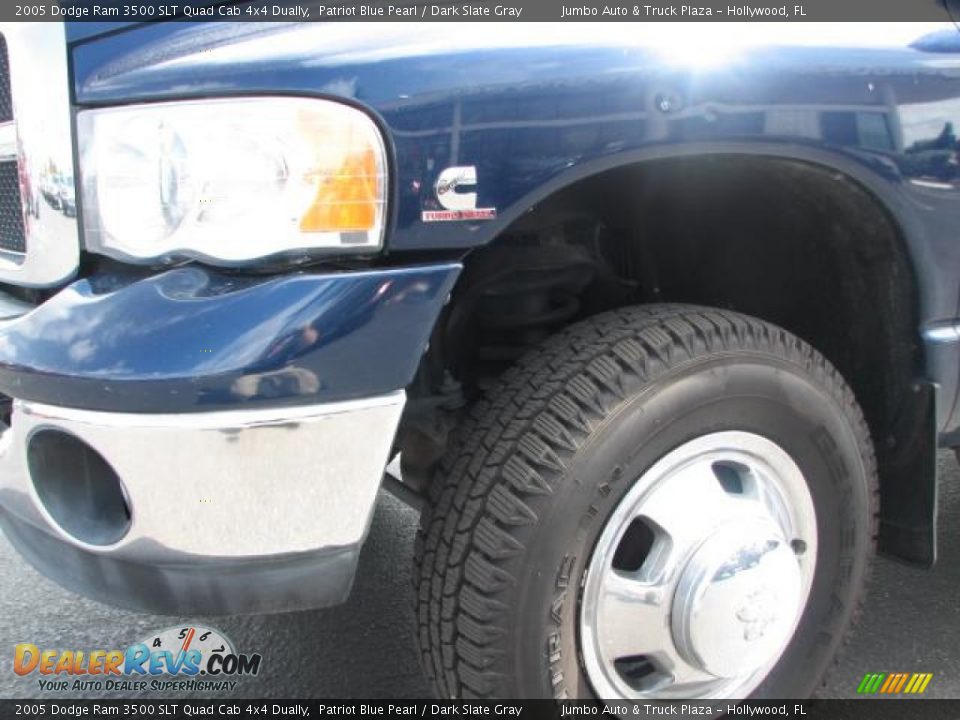 2005 Dodge Ram 3500 SLT Quad Cab 4x4 Dually Patriot Blue Pearl / Dark Slate Gray Photo #4