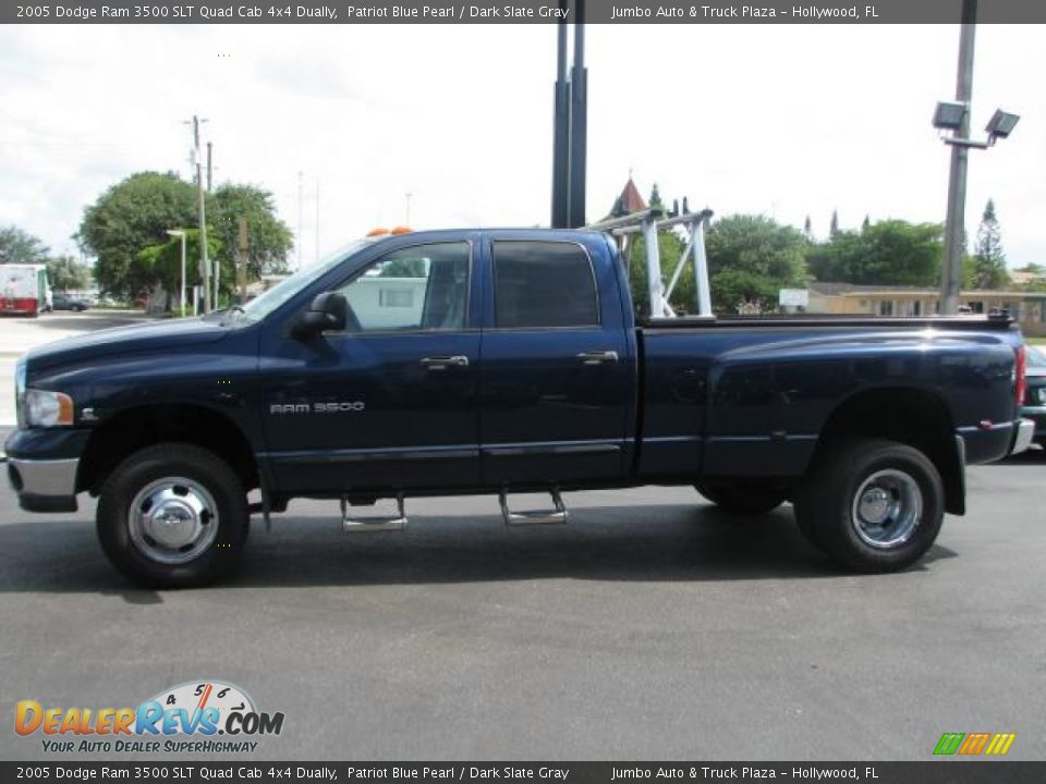 2005 Dodge Ram 3500 SLT Quad Cab 4x4 Dually Patriot Blue Pearl / Dark Slate Gray Photo #6