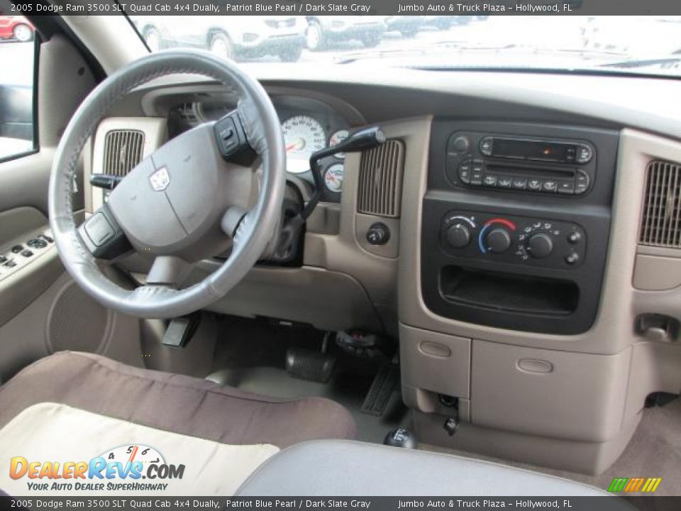 2005 Dodge Ram 3500 SLT Quad Cab 4x4 Dually Patriot Blue Pearl / Dark Slate Gray Photo #16