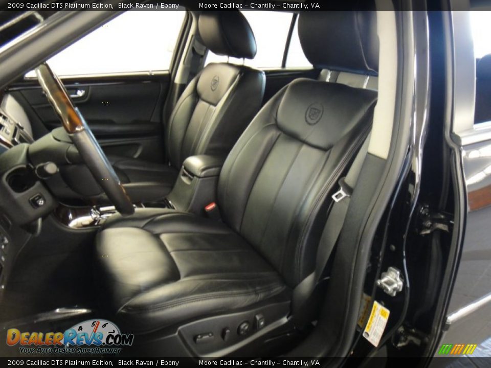 Ebony Interior - 2009 Cadillac DTS Platinum Edition Photo #14
