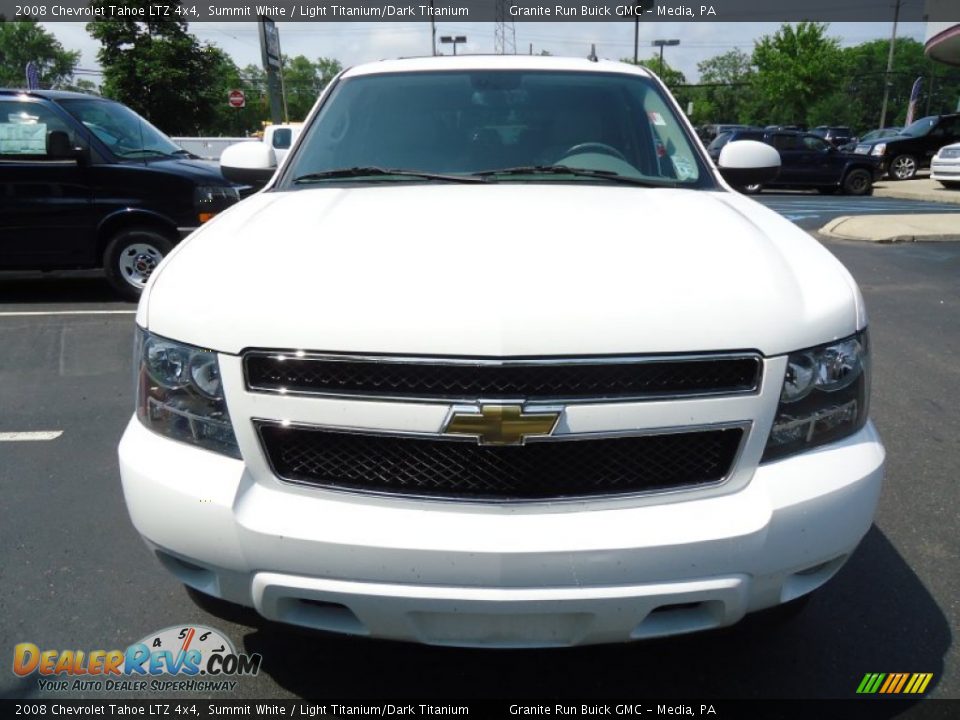 2008 Chevrolet Tahoe LTZ 4x4 Summit White / Light Titanium/Dark Titanium Photo #2