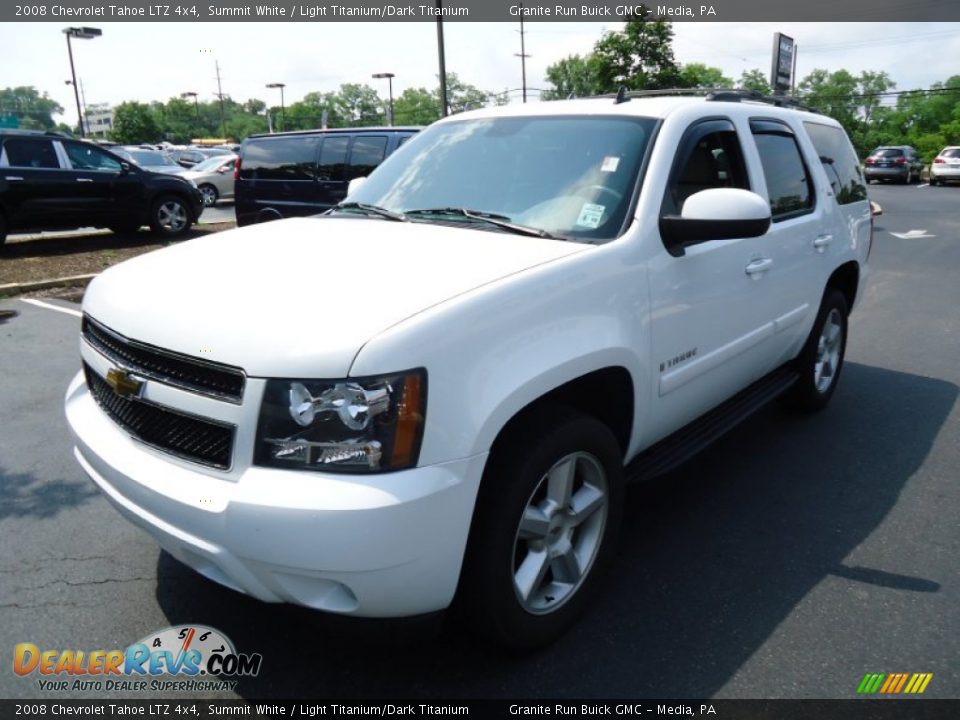 2008 Chevrolet Tahoe LTZ 4x4 Summit White / Light Titanium/Dark Titanium Photo #3