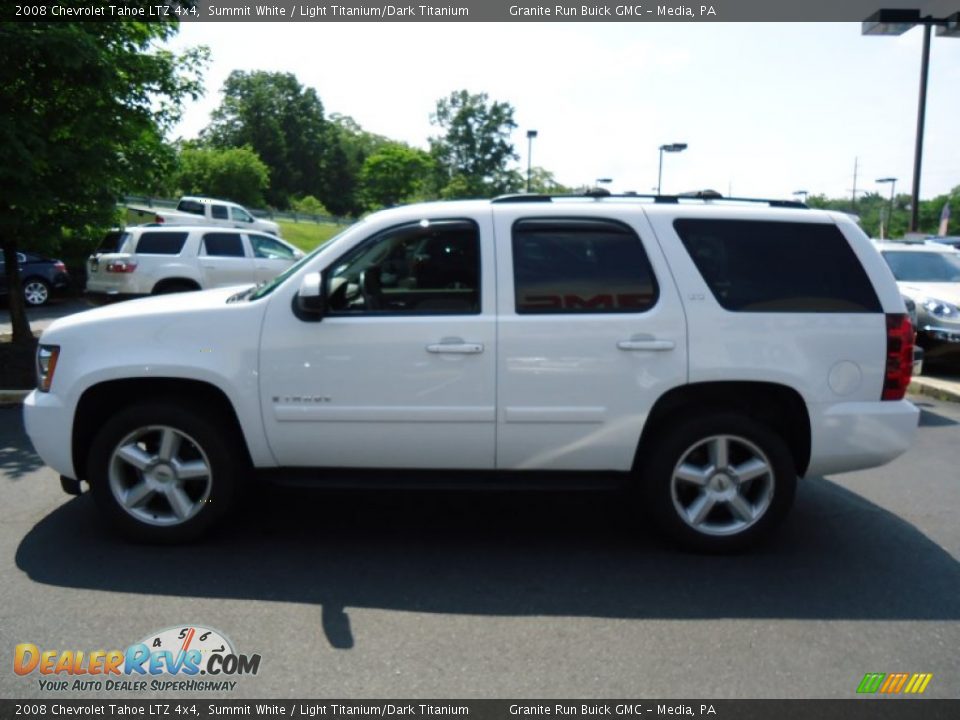 2008 Chevrolet Tahoe LTZ 4x4 Summit White / Light Titanium/Dark Titanium Photo #4