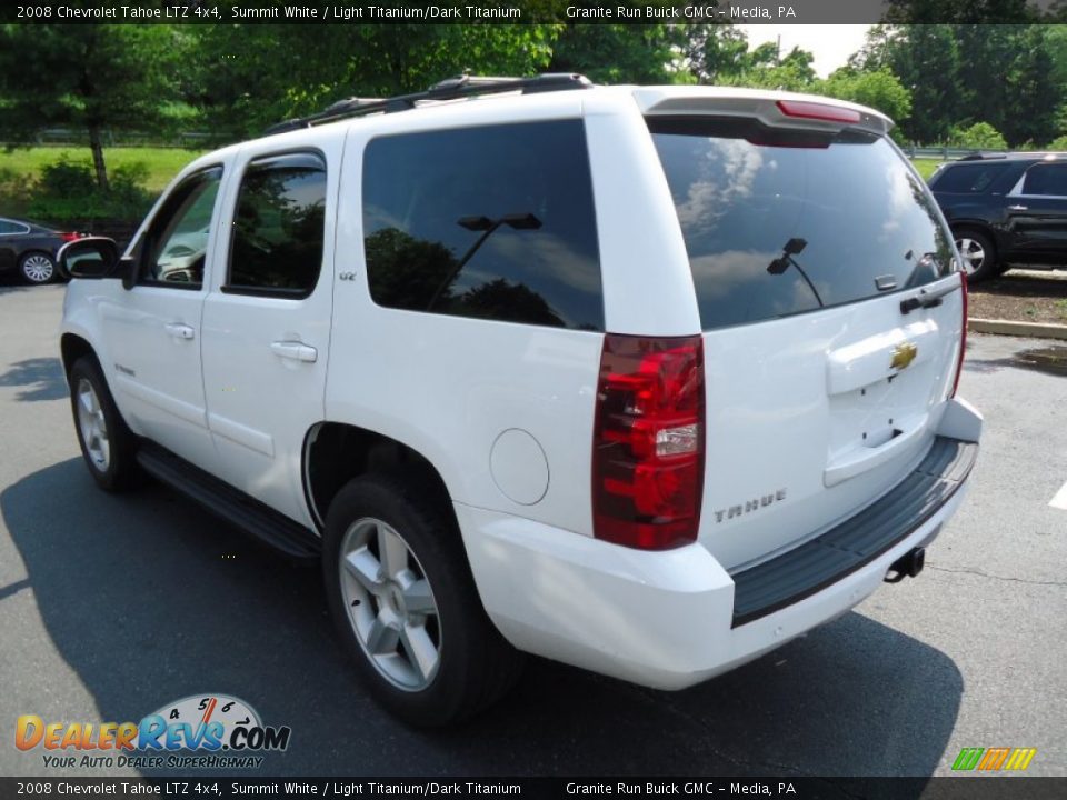 2008 Chevrolet Tahoe LTZ 4x4 Summit White / Light Titanium/Dark Titanium Photo #5