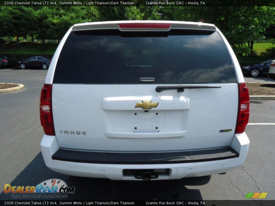 2008 Chevrolet Tahoe LTZ 4x4 Summit White / Light Titanium/Dark Titanium Photo #6