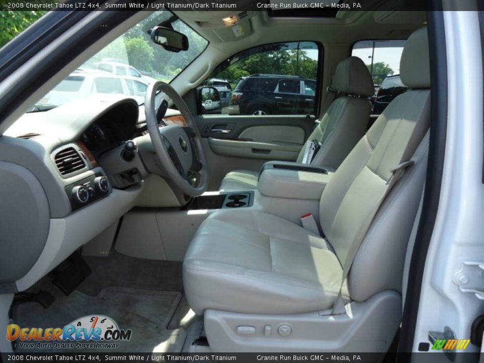 2008 Chevrolet Tahoe LTZ 4x4 Summit White / Light Titanium/Dark Titanium Photo #10