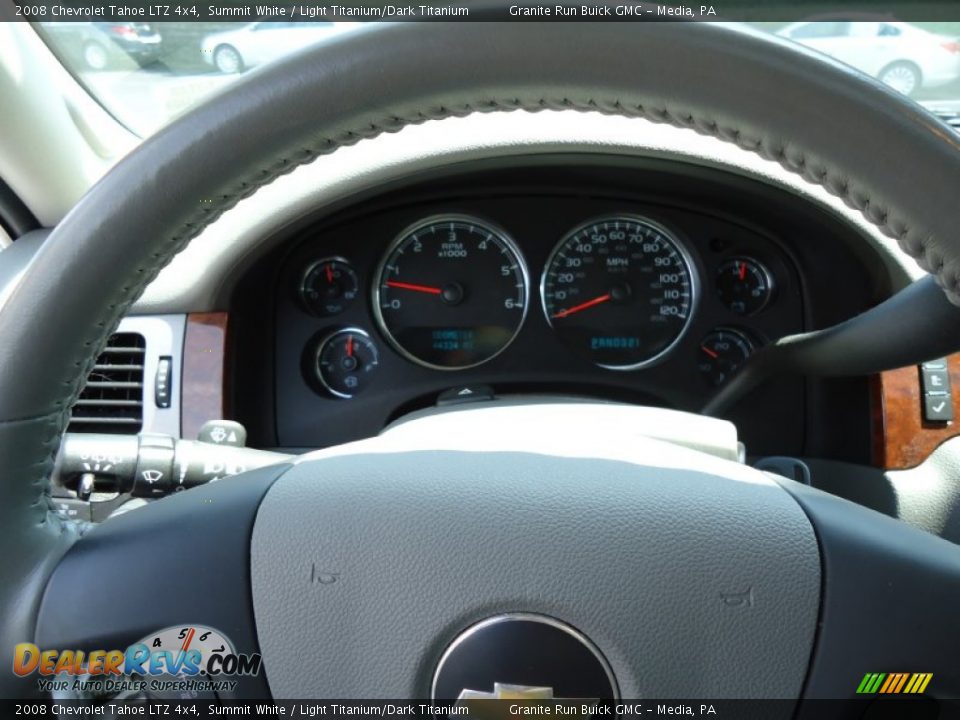 2008 Chevrolet Tahoe LTZ 4x4 Summit White / Light Titanium/Dark Titanium Photo #12