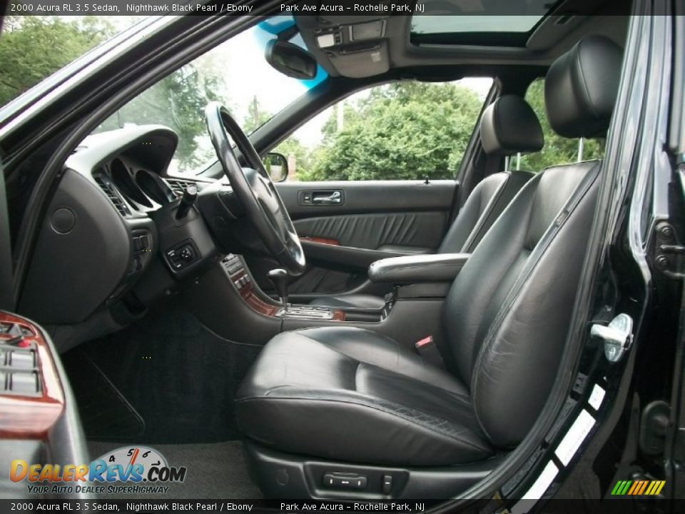 Ebony Interior - 2000 Acura RL 3.5 Sedan Photo #12