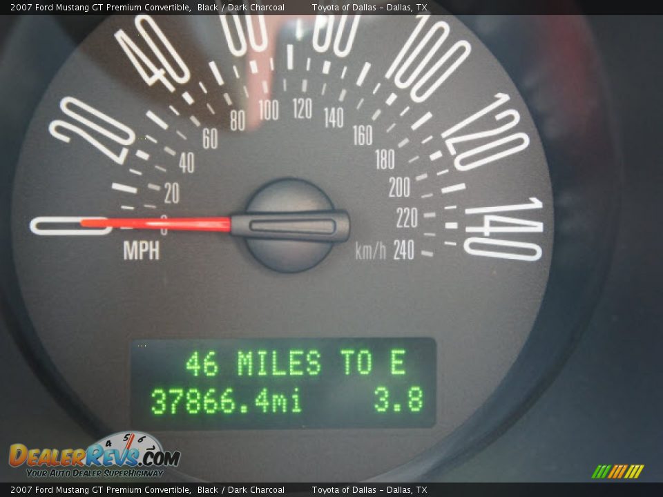 2007 Ford Mustang GT Premium Convertible Black / Dark Charcoal Photo #13