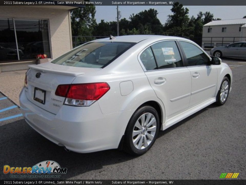 2011 Subaru Legacy 3.6R Limited Satin White Pearl / Warm Ivory Photo #12