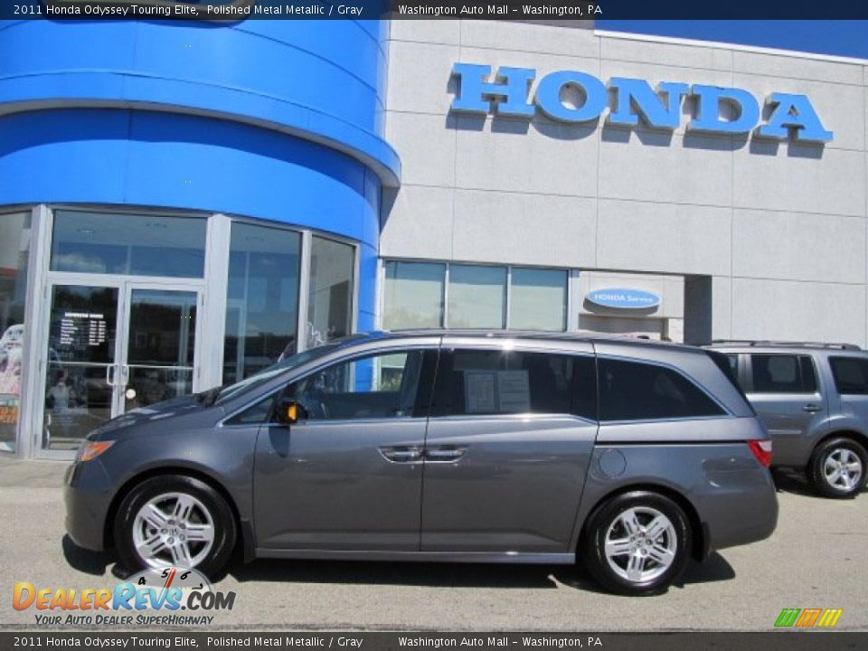 2011 Honda Odyssey Touring Elite Polished Metal Metallic / Gray Photo #3