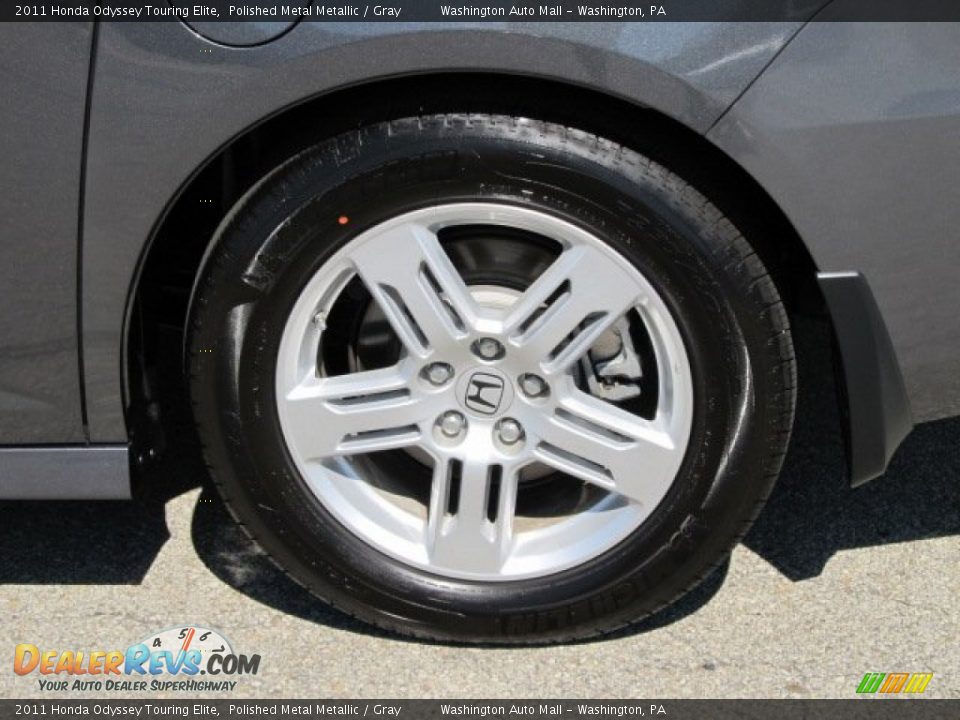 2011 Honda Odyssey Touring Elite Polished Metal Metallic / Gray Photo #4