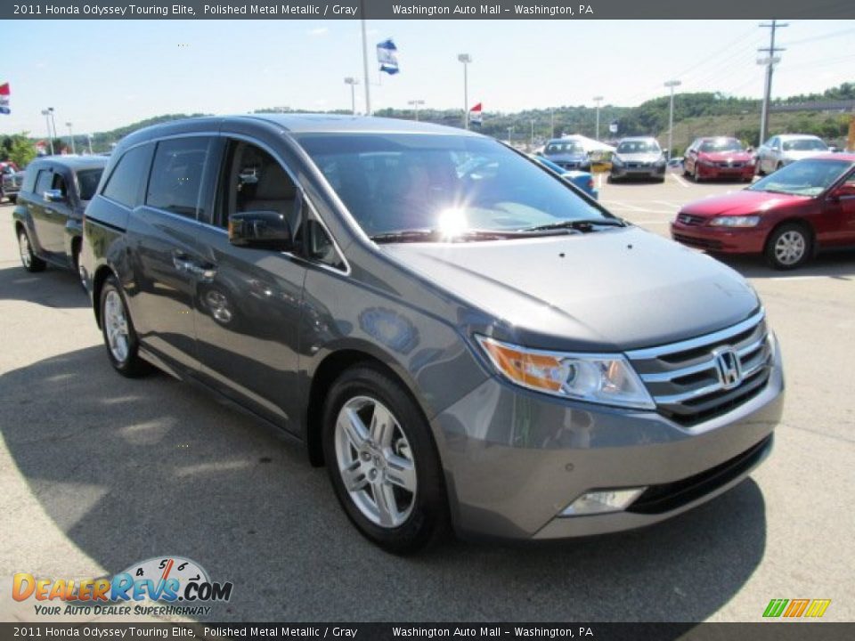 2011 Honda Odyssey Touring Elite Polished Metal Metallic / Gray Photo #8