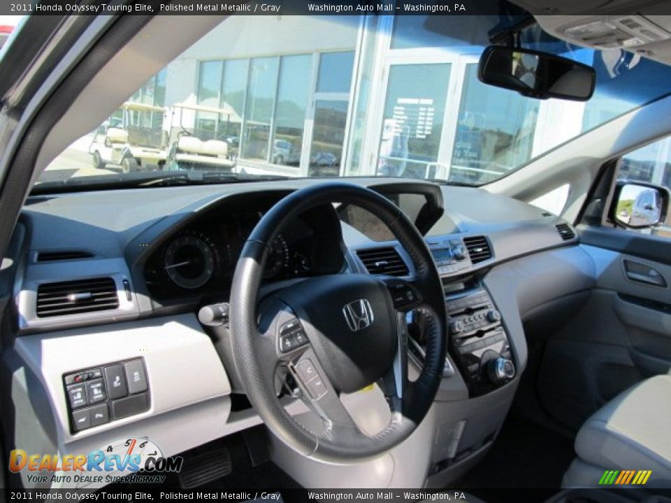 2011 Honda Odyssey Touring Elite Polished Metal Metallic / Gray Photo #13