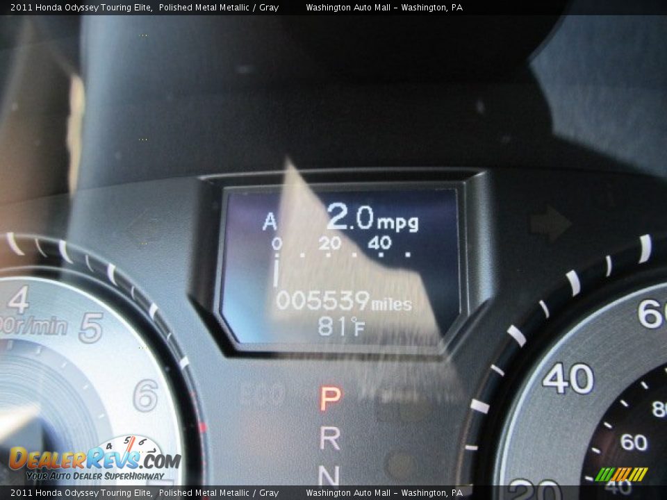 2011 Honda Odyssey Touring Elite Polished Metal Metallic / Gray Photo #20